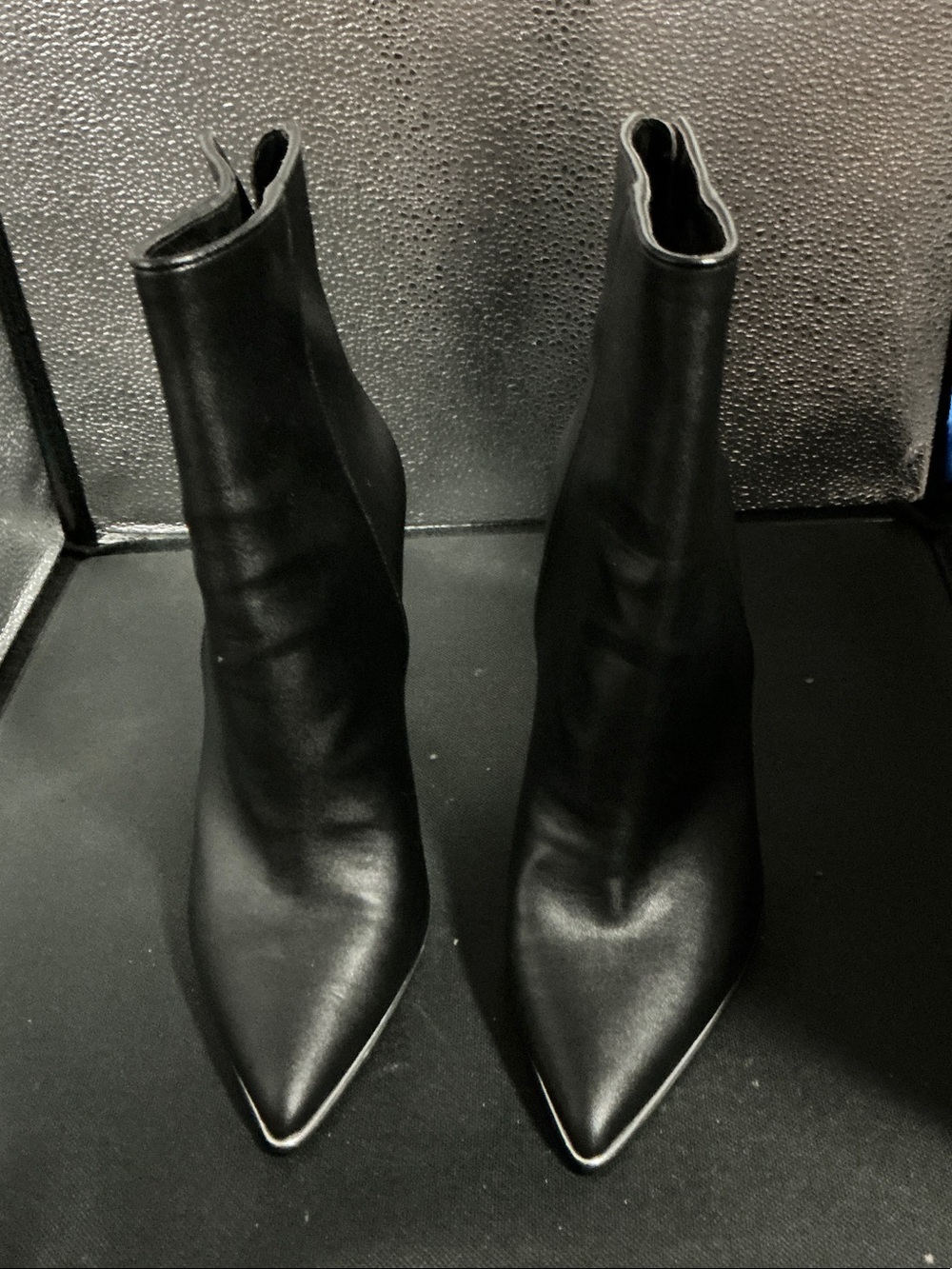 Steve Madden Black Pointed Toe Ankle Booties